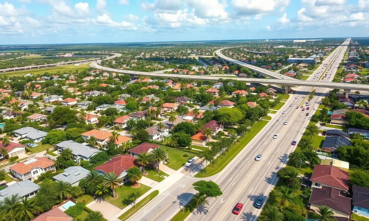 Hialeah Gardens, FL aerial view