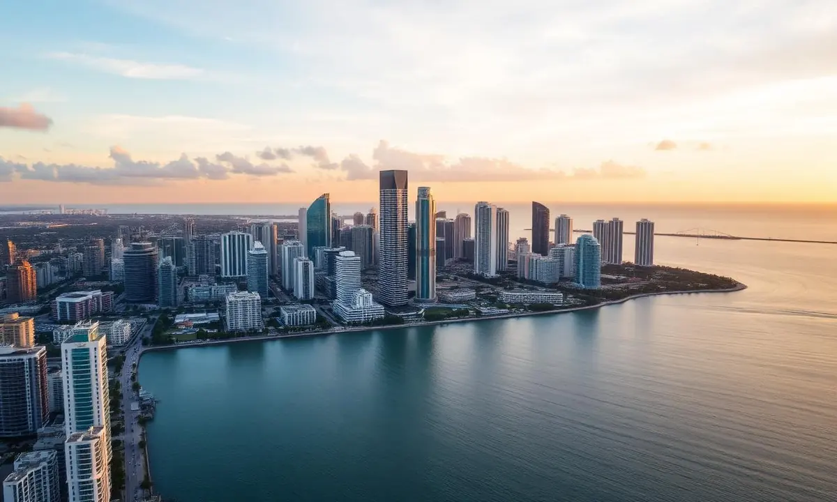 Miami, FL aerial view